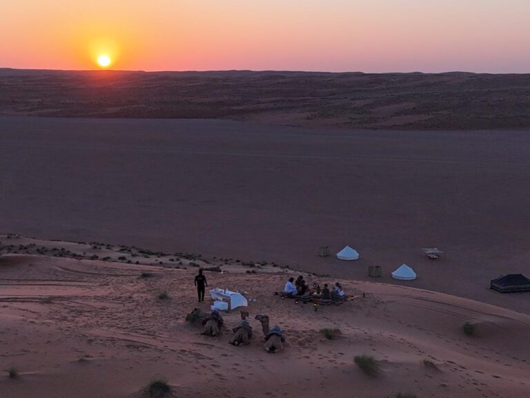 sunset oman desert